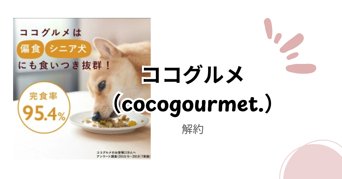 ココグルメ定期コースの解約方法を徹底解説|申し込み前に知っておきたい手順と注意点